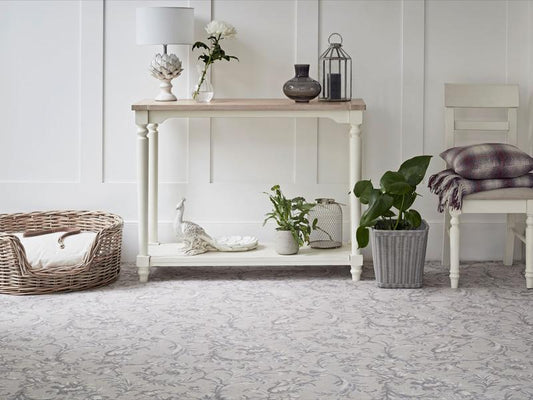 Floral carpet designs are always available for supply and fitting at Surefit Carpets.