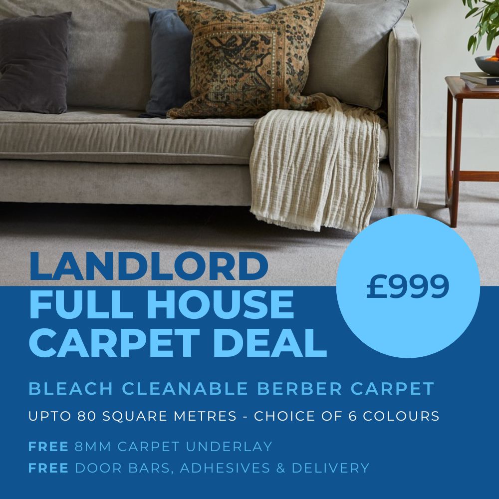 Full house carpet deals for landlords and rental properties.