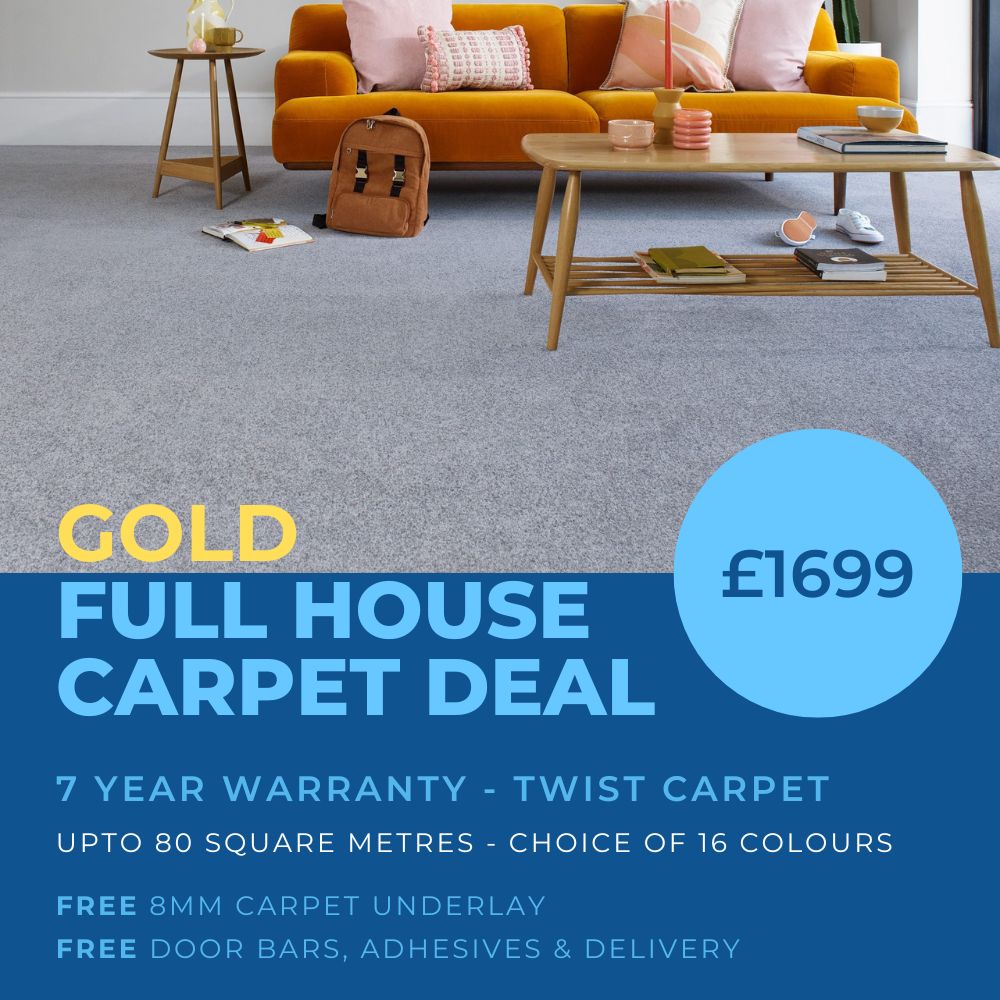 7 year warranty on our Gold Full House Deal carpet package.