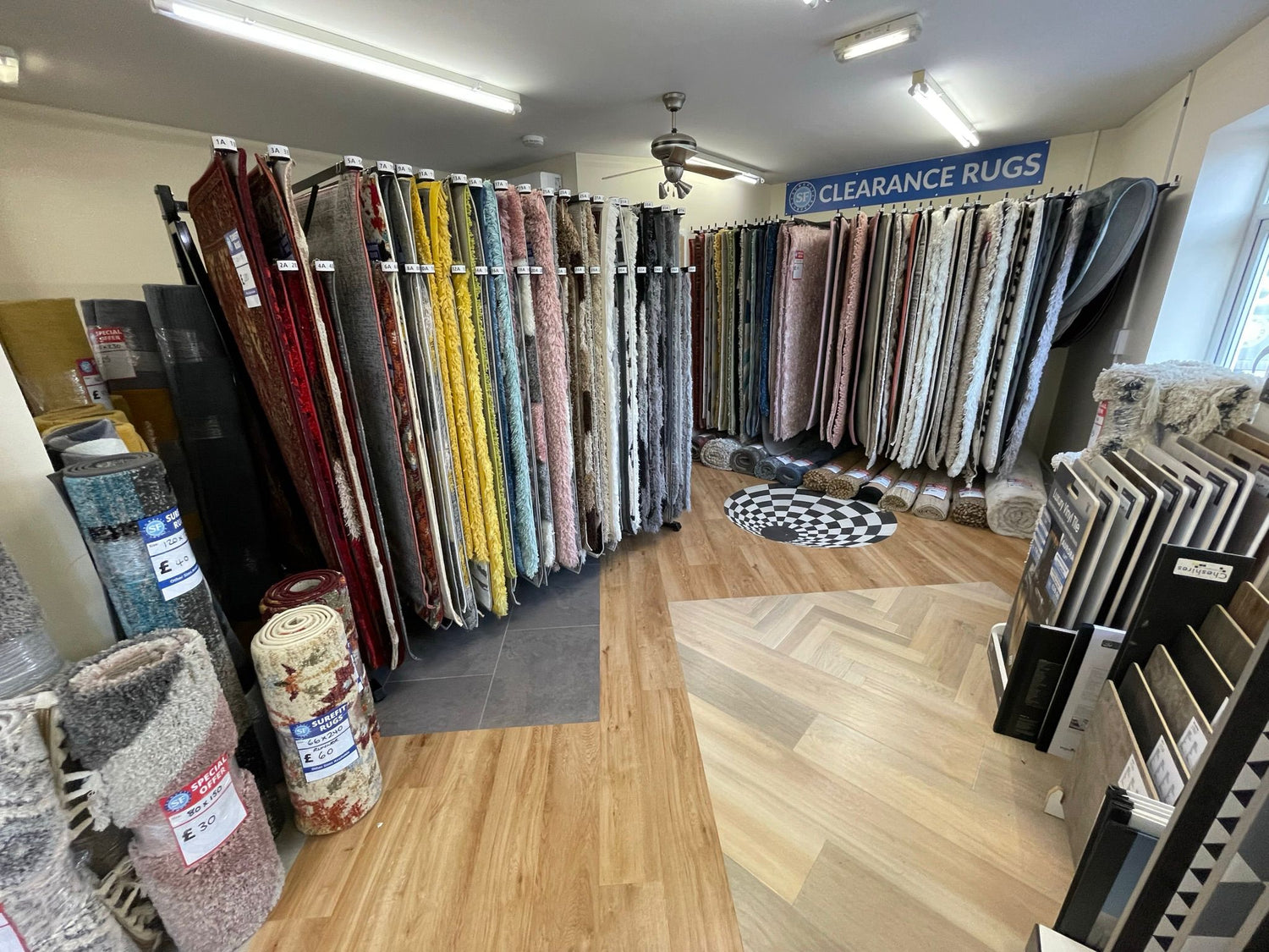 Visit our rugs showroom, upstairs at our Doncaster carpet shop.