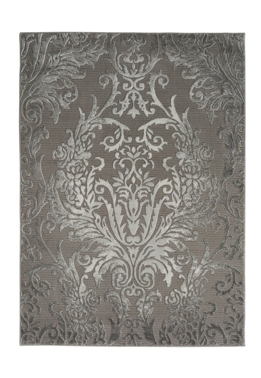 Avery Damask Grey Rug