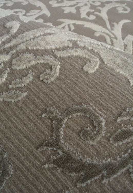 Avery Damask Grey Rug